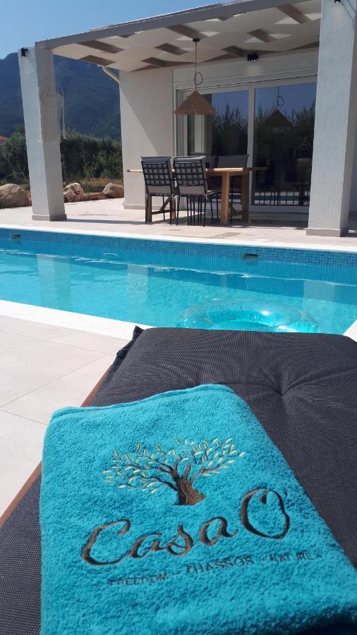 Casa O' - Moderne Villa Mit Grosser Terrasse Und Privatem Swimmingpool Skala Potamia  Eksteriør billede